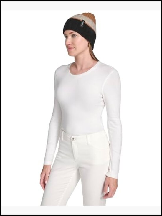 Patchwork Beanie with Wide Rib Cuff - Acrylic Blend main image 4